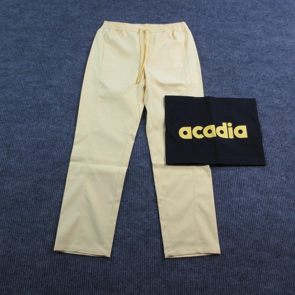 Acadia Pants Womens M Yellow Sustainable Scrubs Drawstring Pockets 29x28.5* NWT